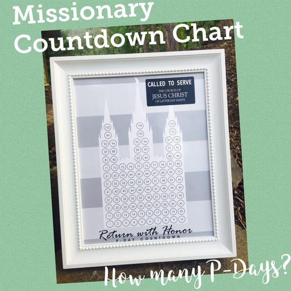 Free Printable Missionary Countdown Chart