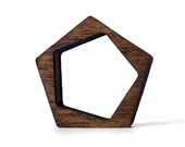 Riny Ring geometrischen Holz Version Fünfeck