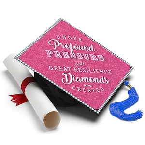 Diamonds Are Created Graduation Cap Topper, Tassel Topper