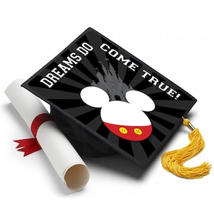 Grad Cap Topper Mickey Mouse , Graduation Cap Decorations by Tassel Toppers