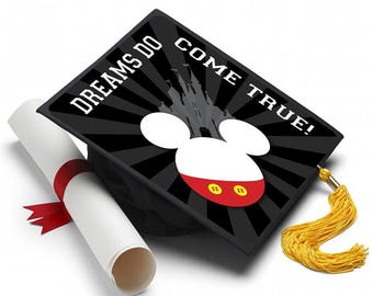 Grad Cap Topper Mickey Mouse , Graduation Cap Decorations by Tassel Toppers