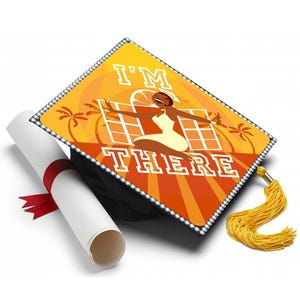 Princess and the Frog Grad Cap Topper – Decorated Graduation Cap with Gem Border