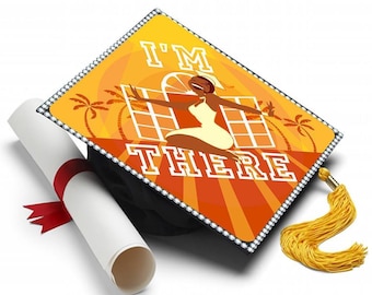 Princess and the Frog Grad Cap Topper – Decorated Graduation Cap with Gem Border