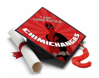 Deadpool Grad Cap Topper – Chimichangas, Graduation Decor