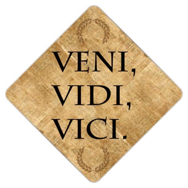 Veni Vidi Vici Grad Cap Topper Graduation Cap Decorations by