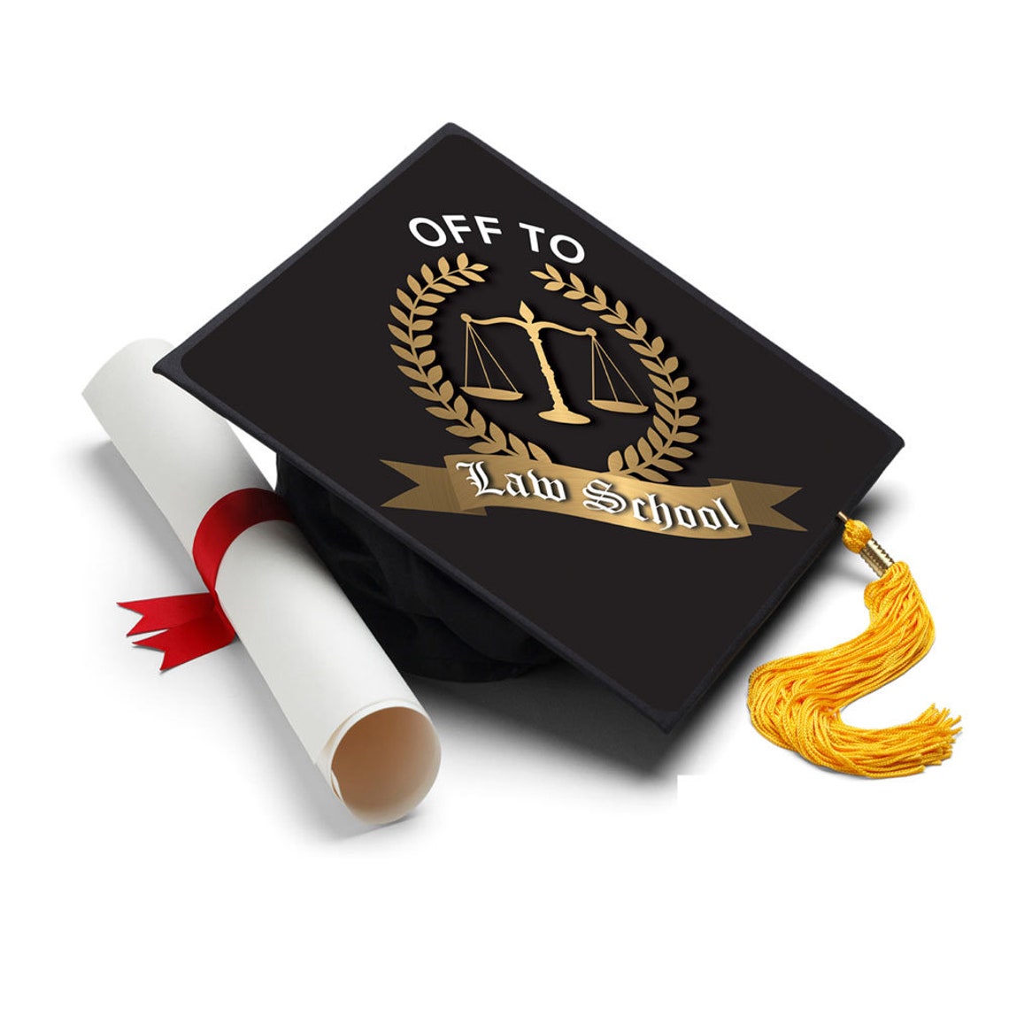 Off to Law School Decorated Grad Cap Decorating Kit Ideas Etsy