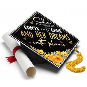Can'ts Into Can Grad Cap Topper, Graduation Cap Decorations by Tassel Toppers