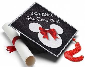 Grad Cap Topper Minnie Mouse , Graduation Cap Decorations by Tassel Toppers