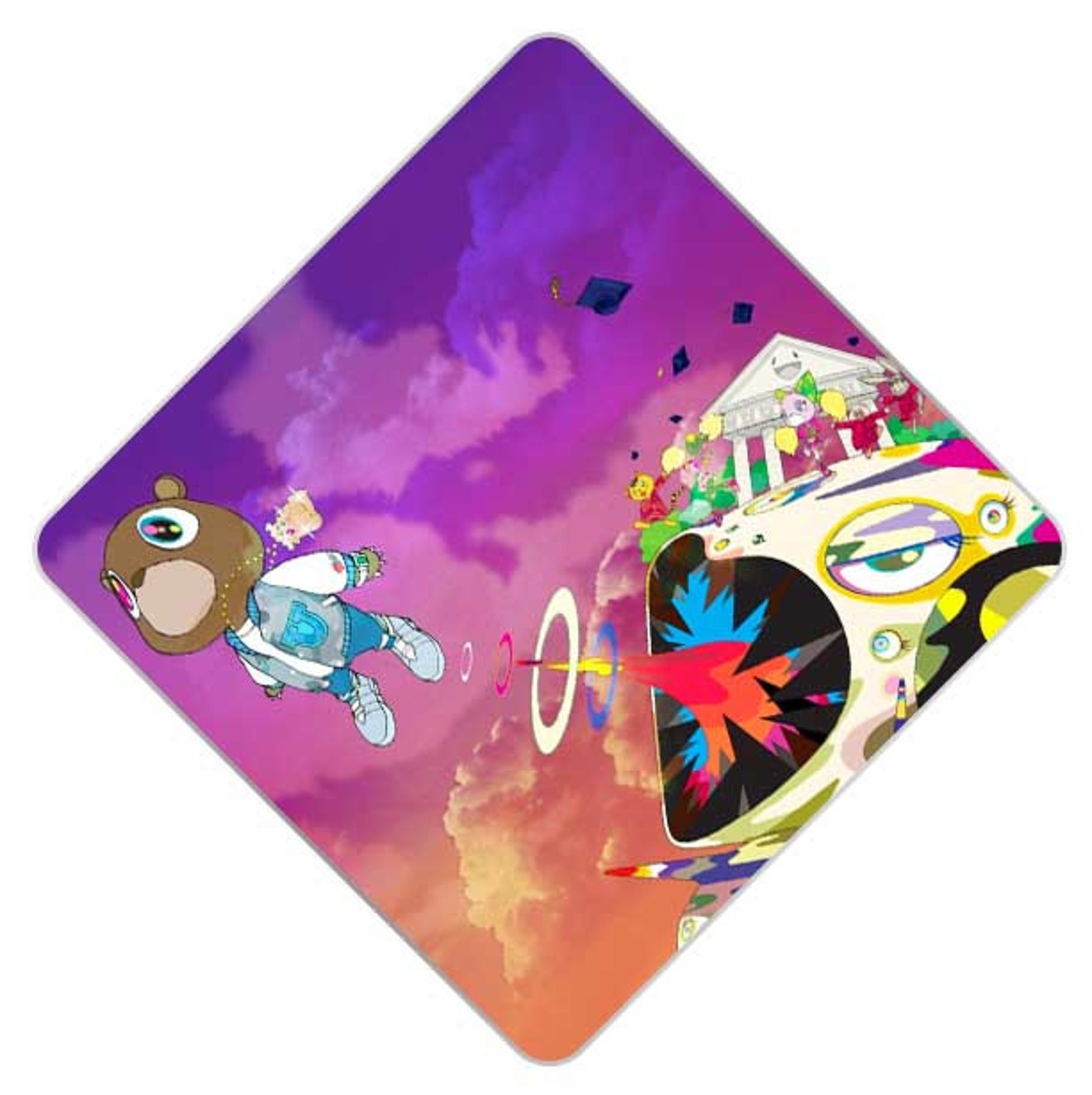 Kanye Graduation Decorated Grad Cap Decorating Kit Ideas Etsy