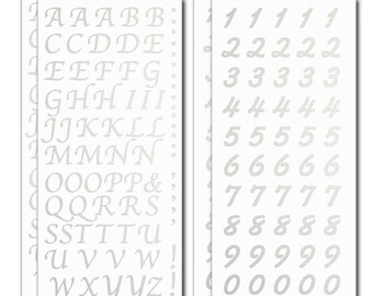 Peel and Stick Glitter Alphabet Letter and Number Stickers for Grad Cap - Assorted Colors by Tassel Toppers Scrapbooking Art/Crafts Projects
