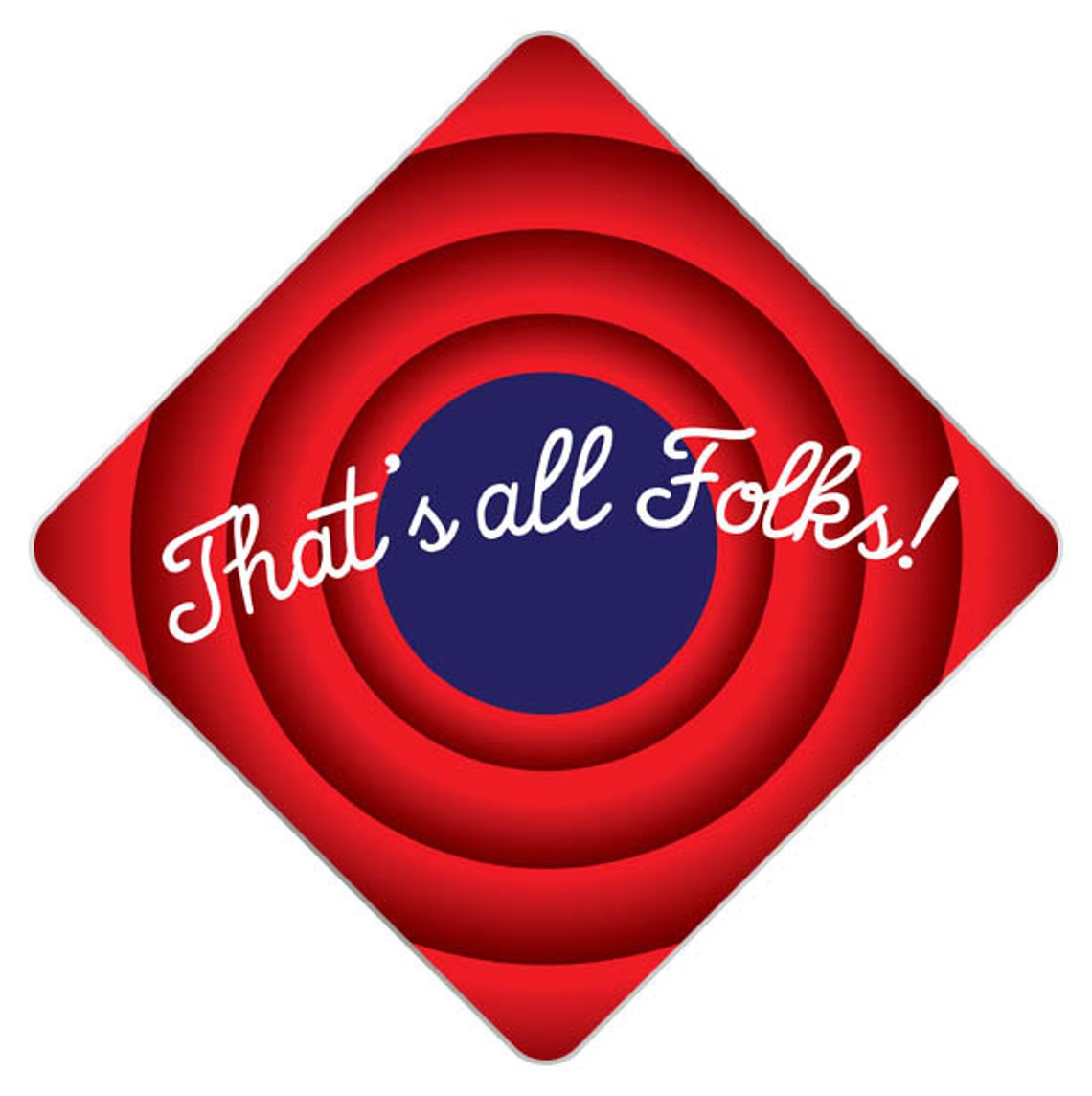 That's All Folks Decorated Grad Cap Decorating Kit Etsy