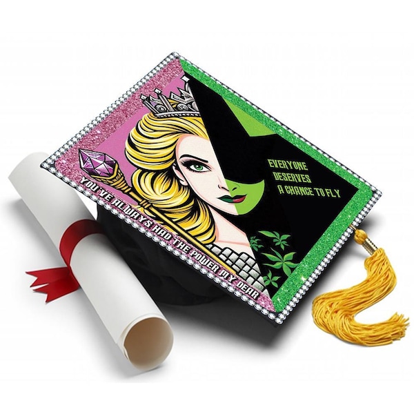 Wicked Grad Cap Topper, Graduation Cap Decorations by Tassel Toppers