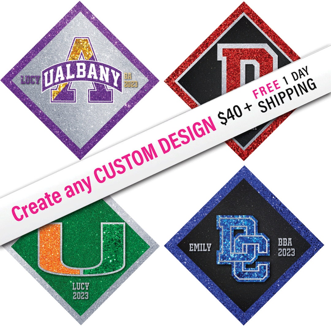 Grad Cap Topper Rugby Grad Cap Topper Grad Cap Topper Design Assistance Custom - Etsy