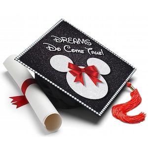 Grad Cap Topper Minnie Mouse , Graduation Cap Decorations by Tassel Toppers