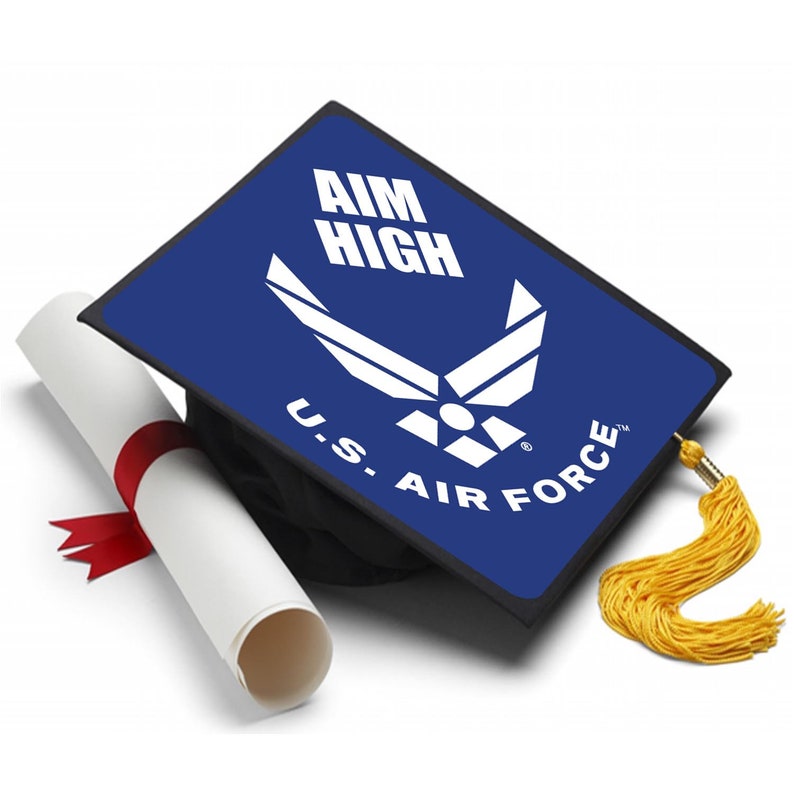 US Air Force Aim High Decorated Grad Cap Decorating Kit Etsy