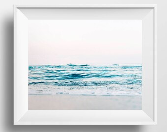 Beach Print, Ocean Photography, Tranquil Coastal Decor, Shoreline Print, Beach Art, Sand & Surf 8x10, 11x14, 16x20, 18x24, 24x30 Poster