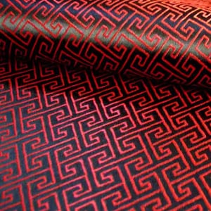 Chinese Traditional Auspicious Patterns Fabric, Black and Red Brocade Fabric, Jacquard Fabric, Lucky Pattern Fabric