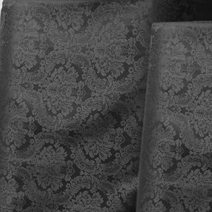 High quality jacquard fabric, black color jacquard fabric, wedding jaquard fabric, by the yard