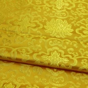 Wide fabric, gold yellow color brocade fabric, jacquard brocade fabric, wedding dress fabric, Cosplay dress fabric, fabric by the yard