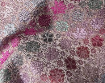 Wide brocade fabric, light pink color brocade fabric, jacquard brocade fabric, by the yard