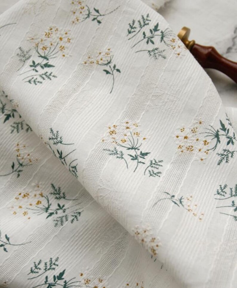 3 Color 100 Cotton Fabric Printed Daisy Fabric Summer Dress Etsy