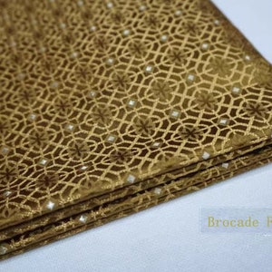 Chinese Traditional Auspicious Patterns Fabric, Brown yellow Brocade Fabric, Jacquard Fabric, Lucky Pattern Fabric