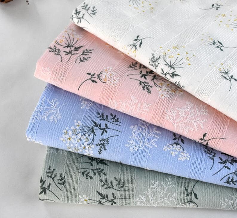 3 Color 100 Cotton Fabric Printed Daisy Fabric Summer Dress Etsy