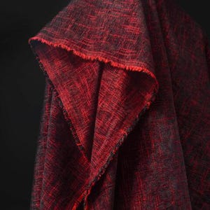 Black red color jacquard fabric, fashion jacquard fabric, soft jacket dress fabric, wedding fabric, by the yard