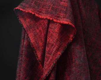 Black red color jacquard fabric, fashion jacquard fabric, soft jacket dress fabric, wedding fabric, by the yard
