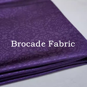 Purple color brocade fabric, jacket dress fabric, jacquard brocade fabric, by the yard-29inches wide