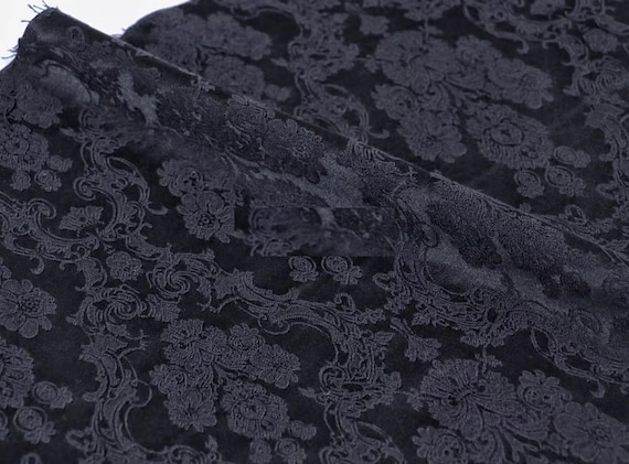 High quality jacquard fabric, black color jacquard fabric, wedding jaquard fabric, by the yard