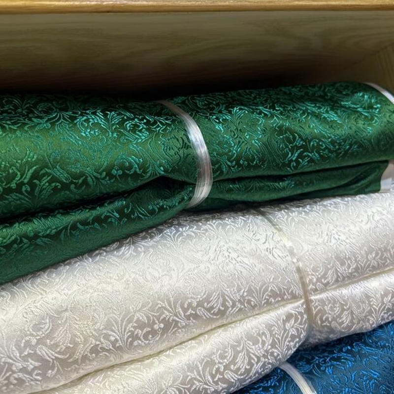Green 121 Silk Jacquard