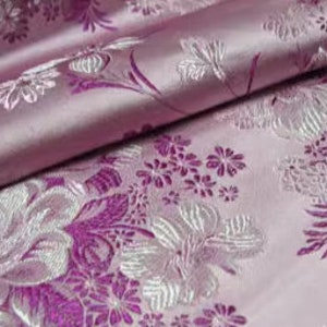 Chinese Traditional Auspicious Patterns Fabric, Light Pink Peony Brocade Fabric, Jacquard Fabric, Lucky Pattern Fabric