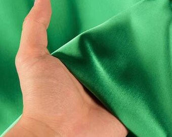Green Series - Acetate Satin Fabric with Bright Gloss, Lightweight and Smooth Fabric, Wedding Skirt, Dress, Bridesmaid Dress Fabric