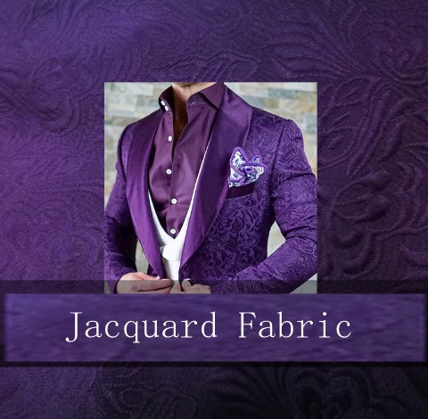 LV Jacquard Fabric purple pink blue brown – FabricViva