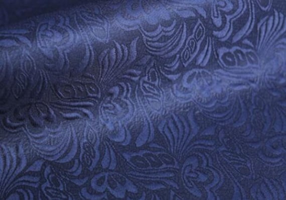 High Quality Jacquard Fabric, Navy Blue Color Jacquard