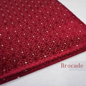 Chinese Traditional Auspicious Patterns Fabric, Dark Red Brocade Fabric, Jacquard Fabric, Lucky Pattern Fabric