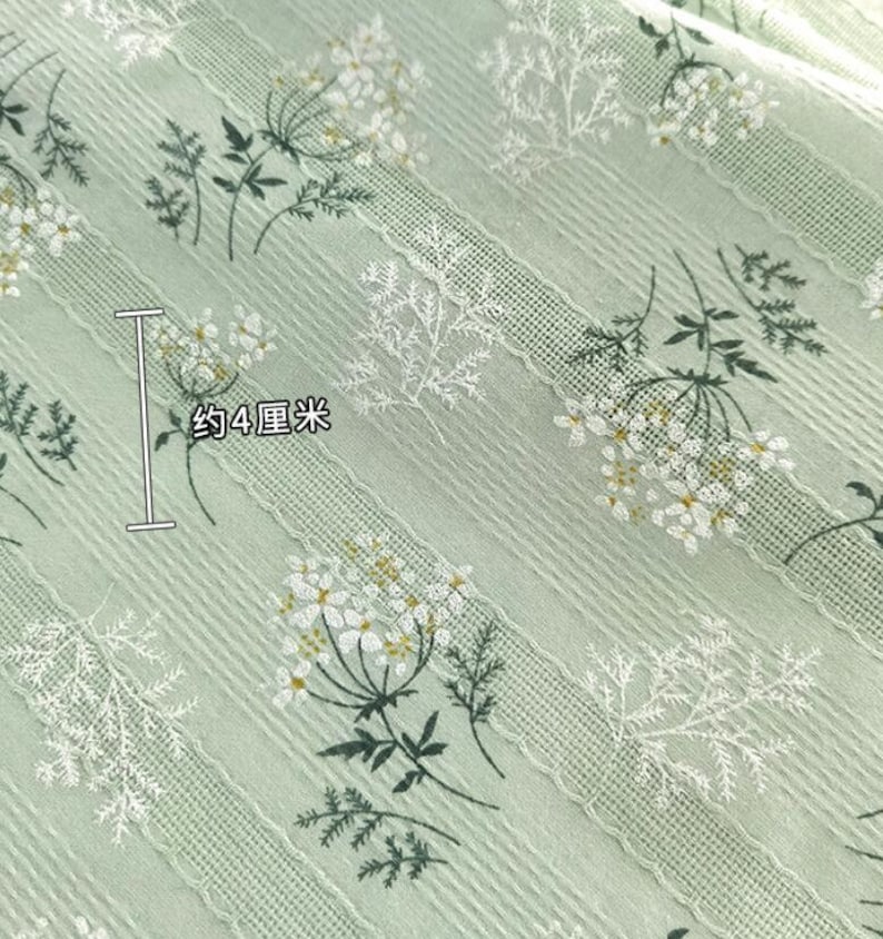 3 Color 100 Cotton Fabric Printed Daisy Fabric Summer Dress Etsy