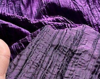 High quality jacquard fabric, purple color jacquard fabric, wrinkle fabric, skirt fabric, by the yard