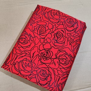Rote Farbe Rosenstil Brokat Stoff, Jacquard Brokat Stoff, Trachten Brokat Stoff, Meterware