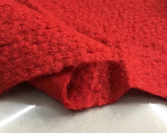 Rode wollen stof dikkere gebreide wollen stof, stof op maat gesneden