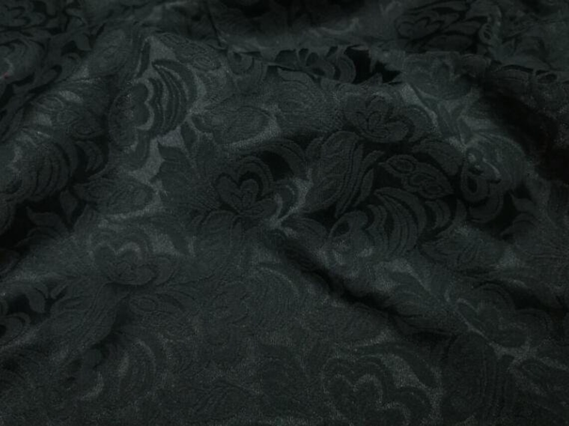 High quality jacquard fabric black color jacquard fabric Etsy