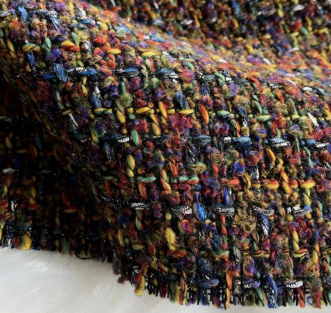 Color tweed fabricAutumn tweed fabric thicken tweed fabric Etsy