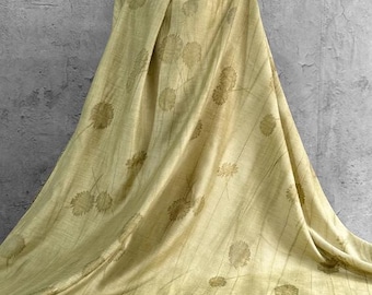 Tecido enrugado Tencel, tecido jacquard verde oliva, tecido para roupas de camisa e calça, tecido de designer, tecido por tecido
