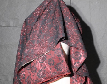 20%OFF-Fashion jacuqard fabric, black red rose style jacquard fabric, wedding fabric, by the yard