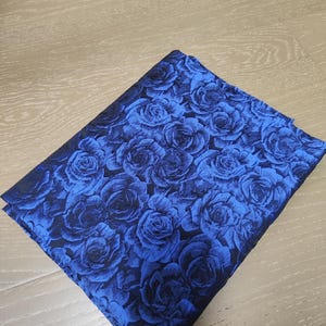 20%OFF-Fashion jacuqard fabric, blue color rose style black color jacquard fabric, wedding jacket dress fabric, by the yard