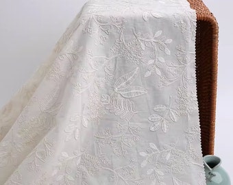 30%OFF, Spring and summer fabric, high quality embroidered cotton fabric ,embroidered dress fabric, girl dress fabric, fabric by the yard