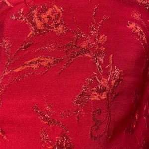 20%OFF-Fashion red color jacuqard fabric, rose style jacquard fabric, wedding fabric, by the yard