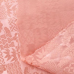 Wide Brocade Fabrc, Pink Color Brocade Satin Fabric, Jacquard Fabric, Jacket Dress Fabric