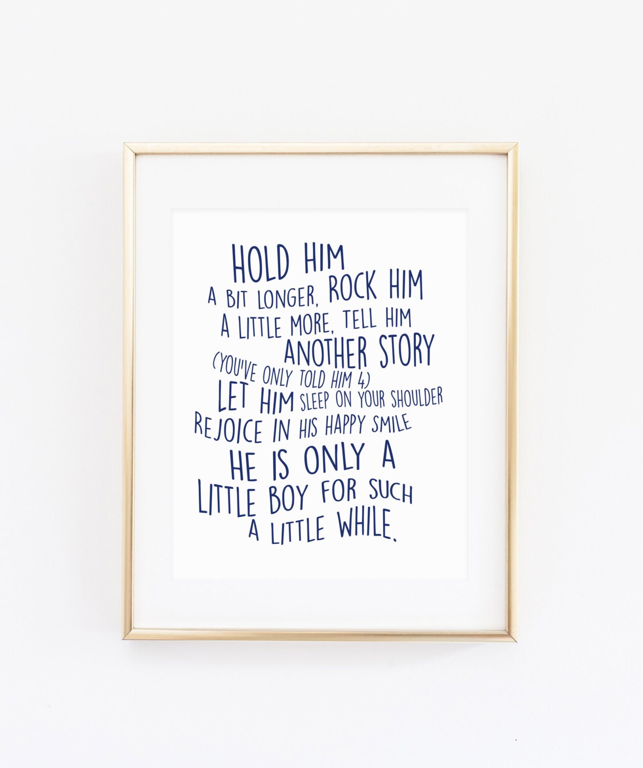 Hold Him a Little Longer Only a Little Boy for Such a Little Etsy